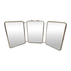 Miroir barbier triptyque