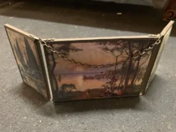 Miroir barbier triptyque