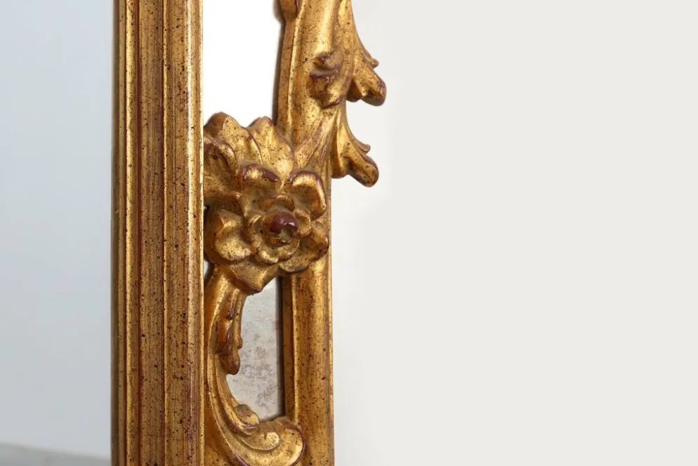 Miroir baroque doré de grande taille du 20e siècle par Deknudt, Belgique