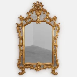 Miroir baroque doré de grande taille du 20e siècle par Deknudt, Belgique