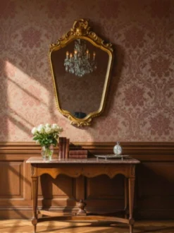 Miroir baroque doré vintage / miroir mural