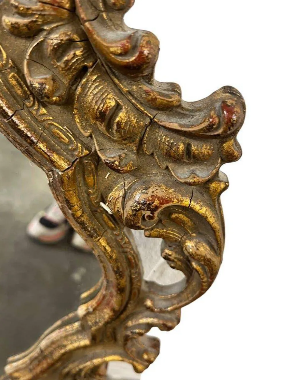 Miroir baroque doré vintage / miroir mural