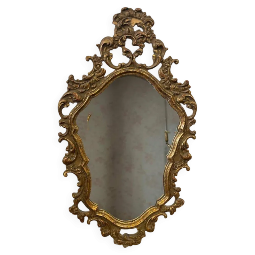 Miroir baroque doré vintage / miroir mural