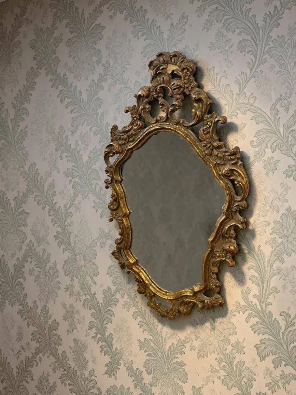 Miroir baroque doré vintage / miroir mural