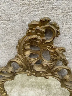 Miroir baroque en bois doré vintage ancien