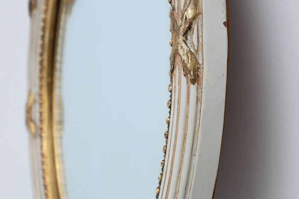 Miroir baroque Louis XVI du XXe siècle en bois sculpté, France