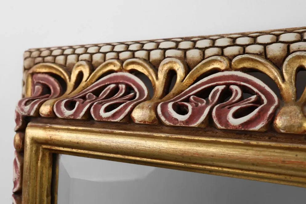 Miroir baroque revival en bois sculpté, Italie vers 1960