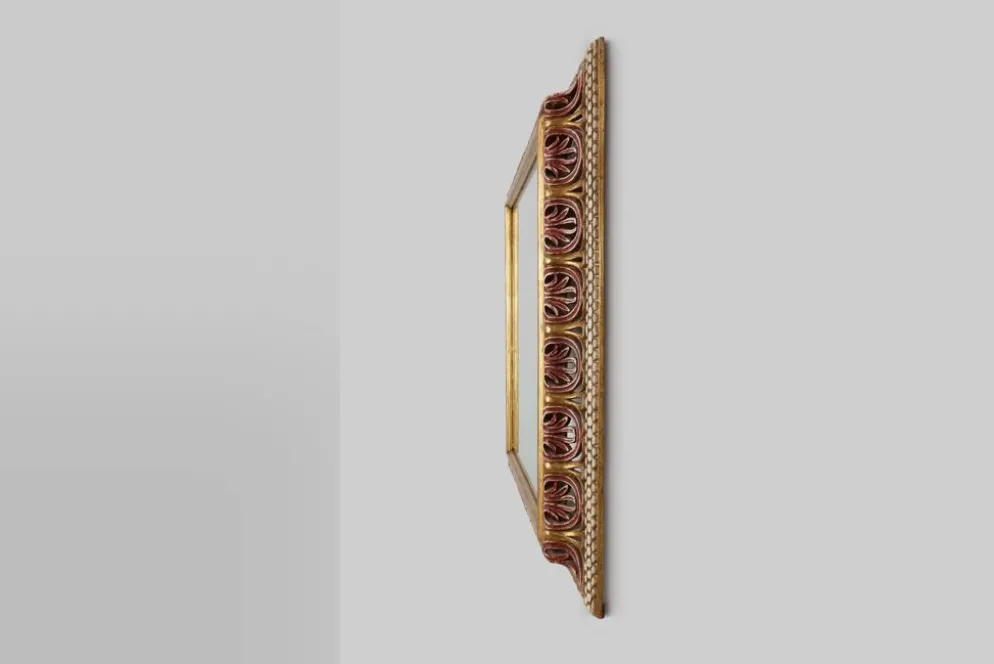 Miroir baroque revival en bois sculpté, Italie vers 1960