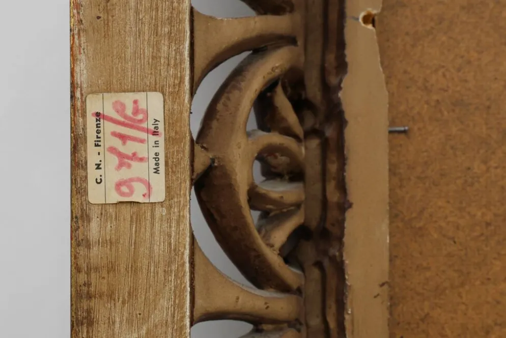 Miroir baroque revival en bois sculpté, Italie vers 1960