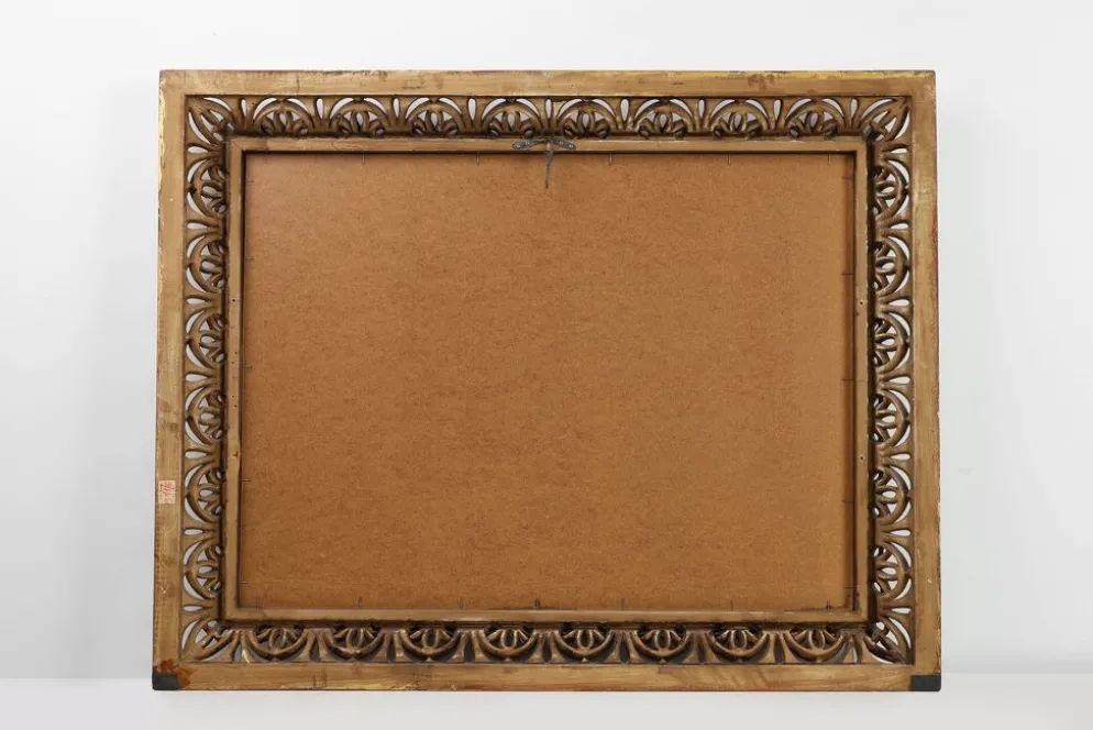 Miroir baroque revival en bois sculpté, Italie vers 1960