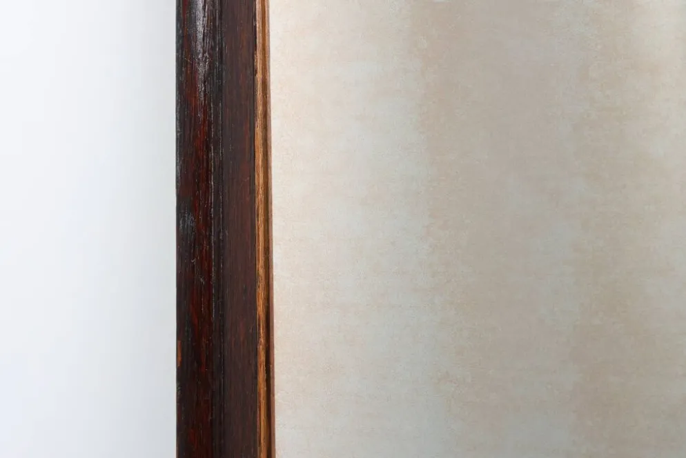Miroir belge Art Déco en bois avec verre vieilli, vers 1930