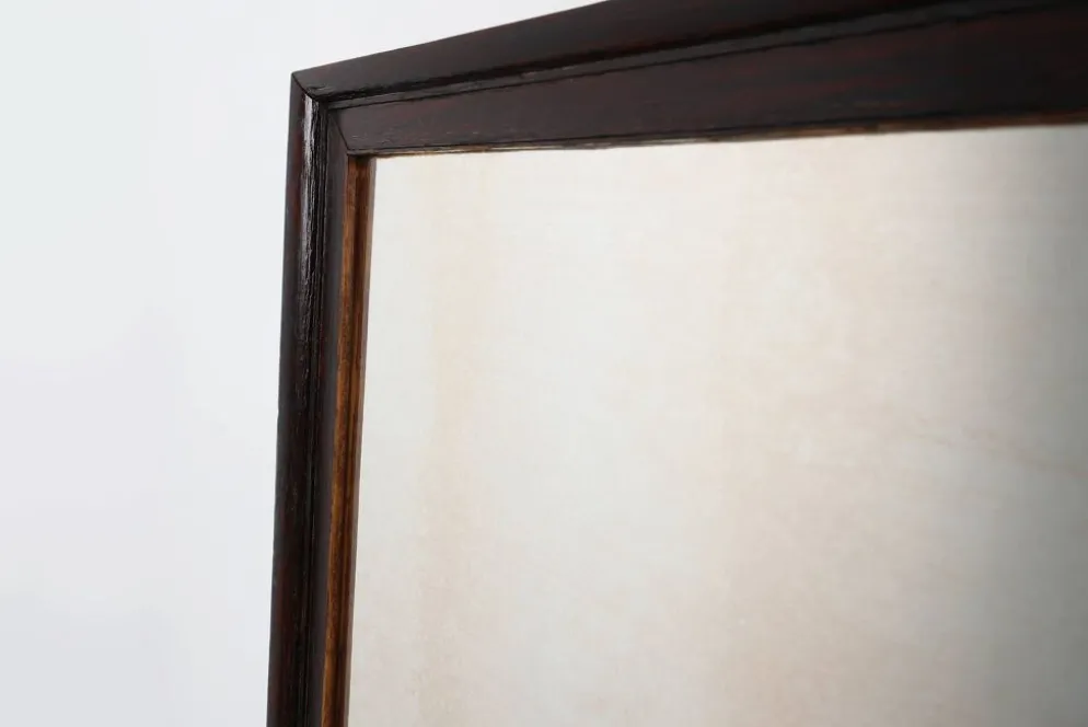 Miroir belge Art Déco en bois avec verre vieilli, vers 1930