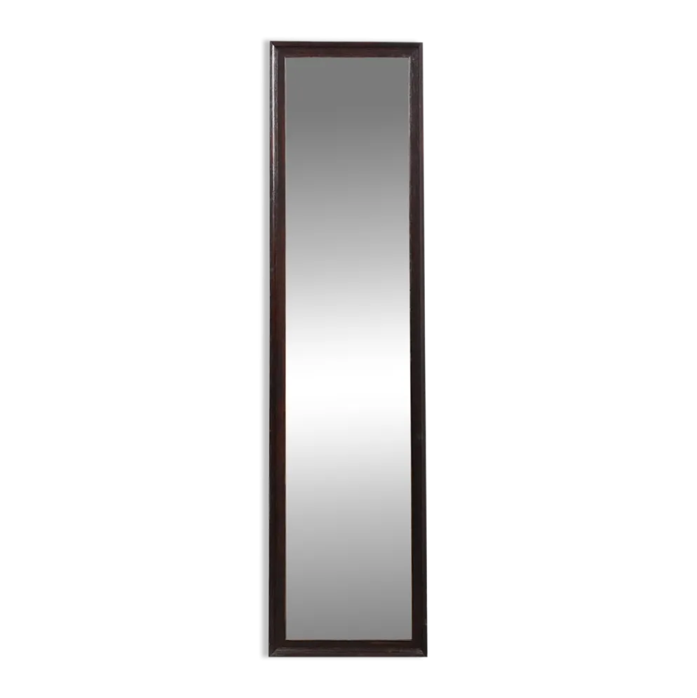 Miroir belge Art Déco en bois avec verre vieilli, vers 1930