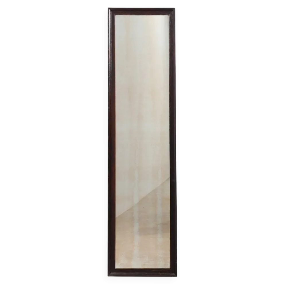 Miroir belge Art Déco en bois avec verre vieilli, vers 1930