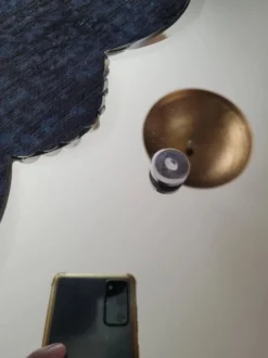 Miroir biseauté ancien à suspendre