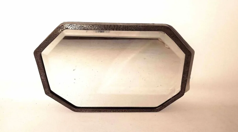 Miroir biseauté Art Déco 58,8 x 41,2 cm