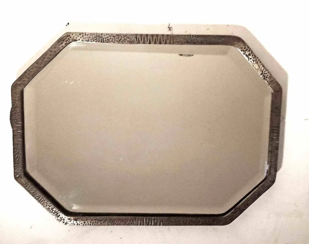 Miroir biseauté Art Déco 58,8 x 41,2 cm