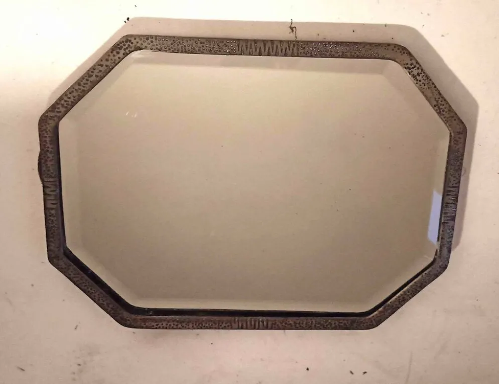 Miroir biseauté Art Déco 58,8 x 41,2 cm