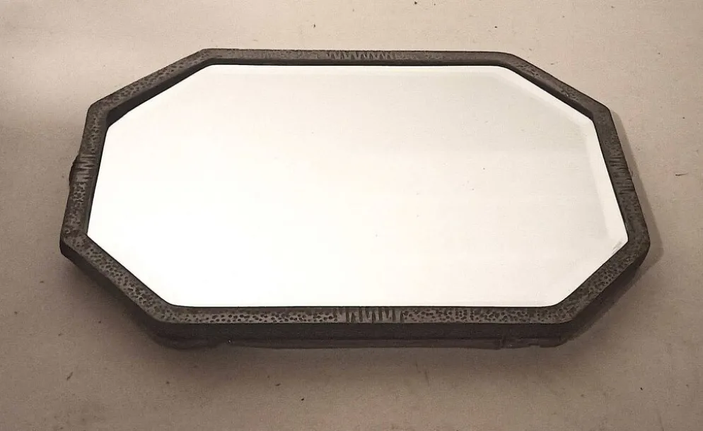 Miroir biseauté Art Déco 58,8 x 41,2 cm
