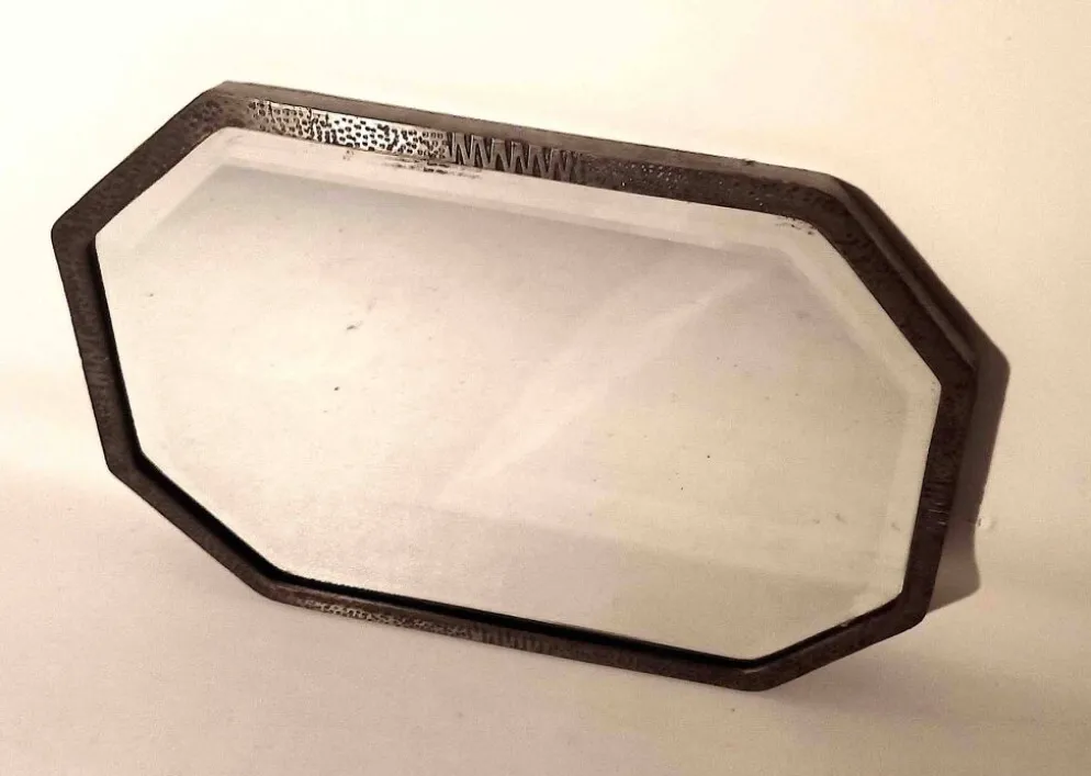 Miroir biseauté Art Déco 58,8 x 41,2 cm