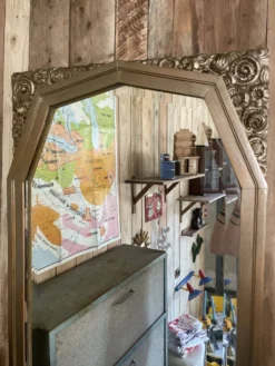 Miroir biseauté doré