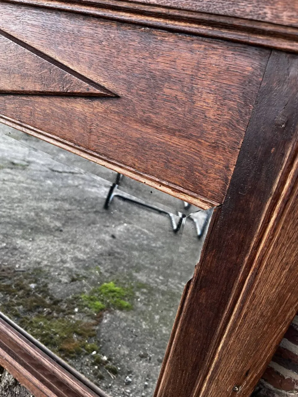 Miroir Biseauté en bois massif