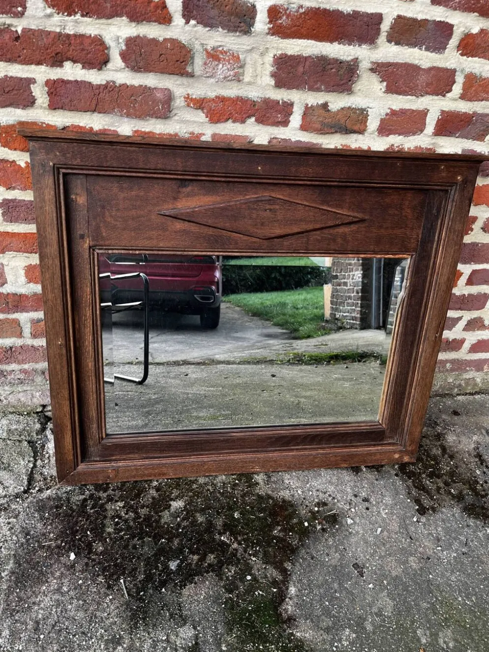 Miroir Biseauté en bois massif