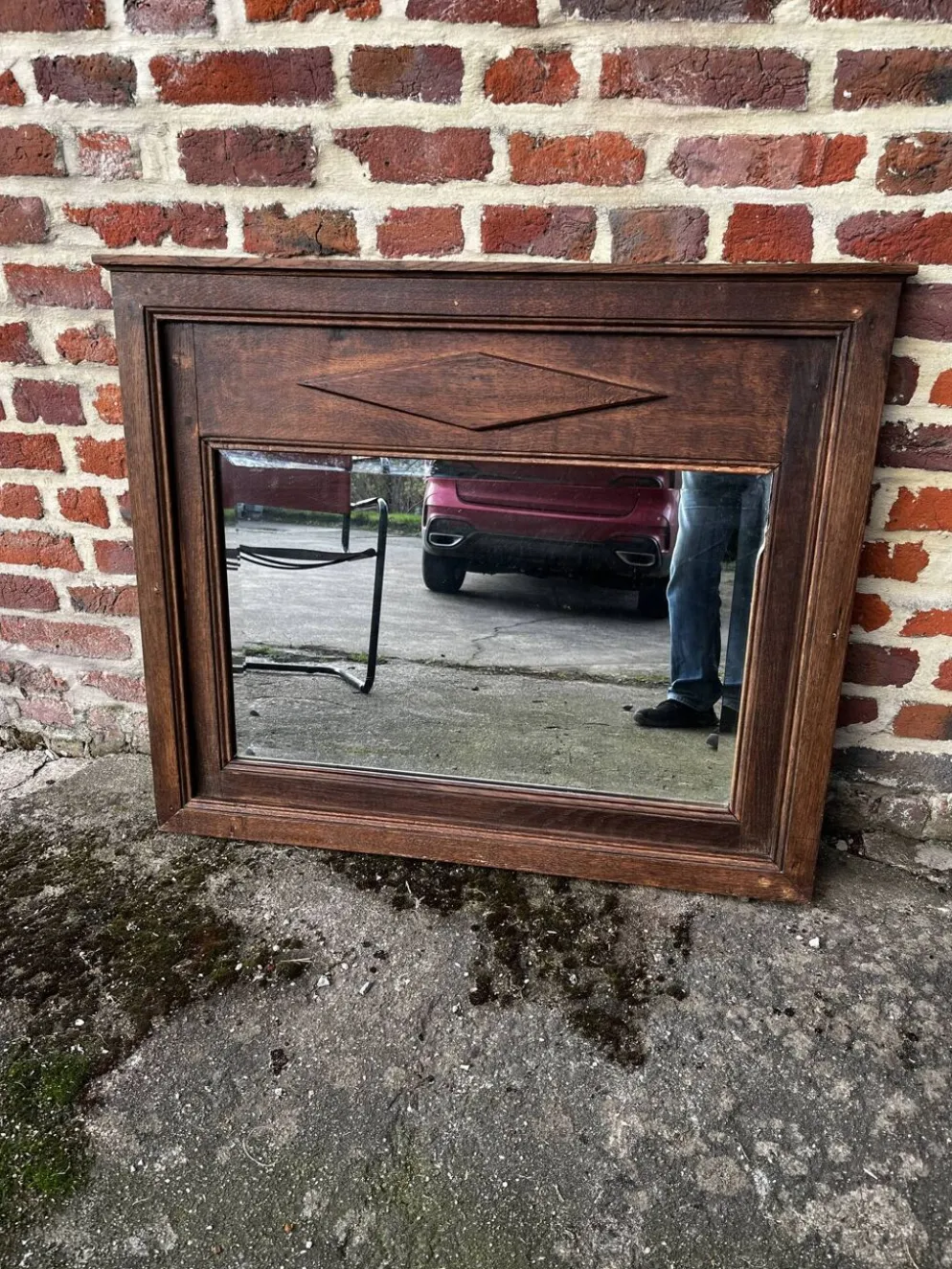 Miroir Biseauté en bois massif
