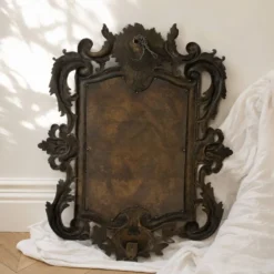 Miroir biseauté en bronze, Second Empire XIXe siècle, style Louis XV