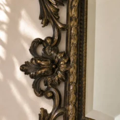 Miroir biseauté en bronze, Second Empire XIXe siècle, style Louis XV