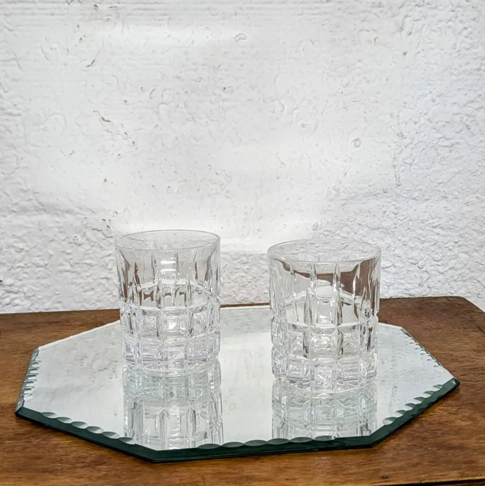 Miroir biseauté octogonal à poser 30cm