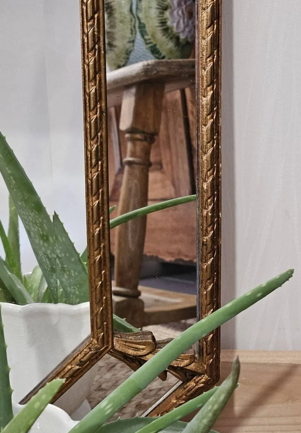 Miroir biseauté parcloses néoclassique XXème
