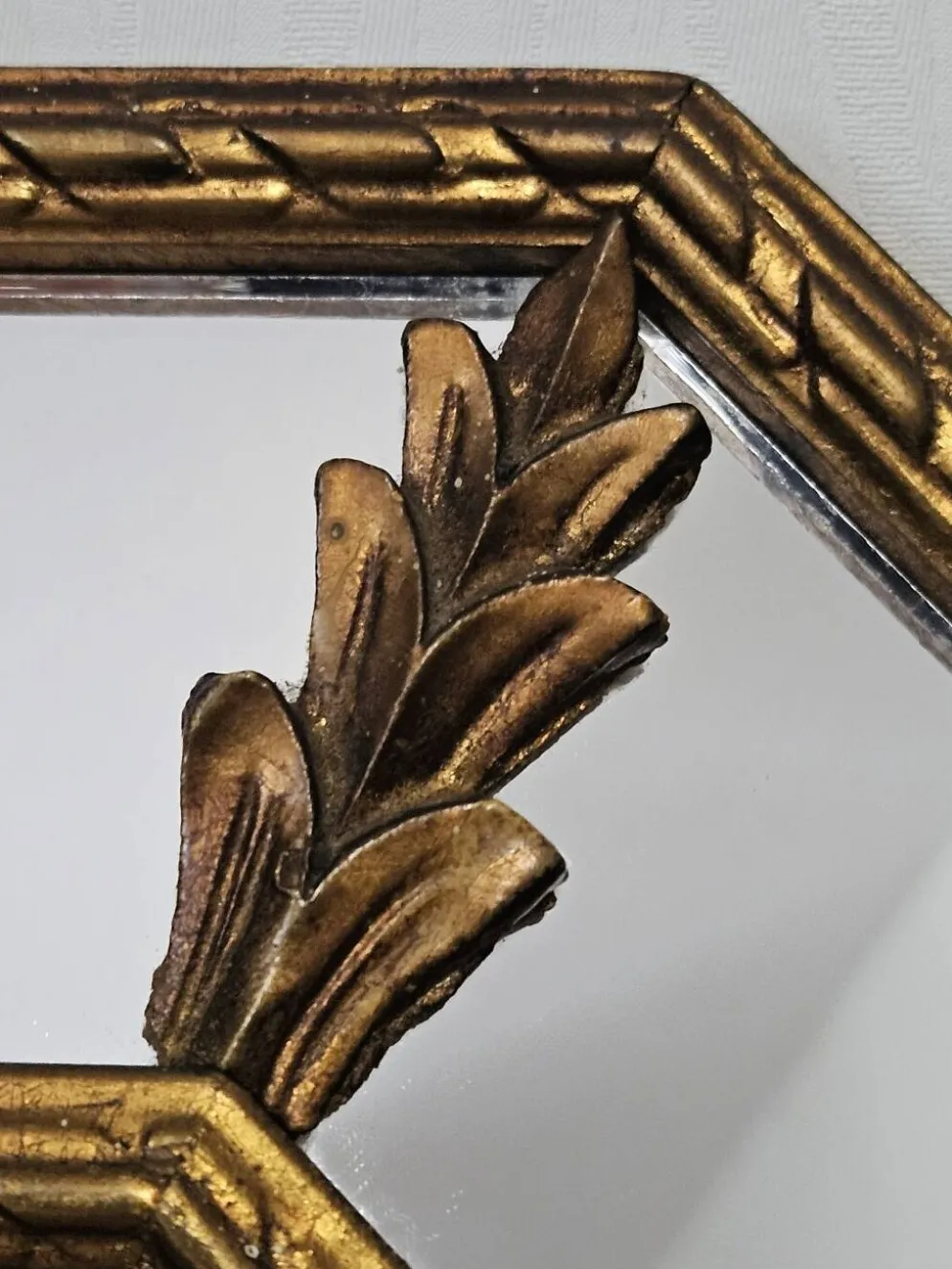 Miroir biseauté parcloses néoclassique XXème
