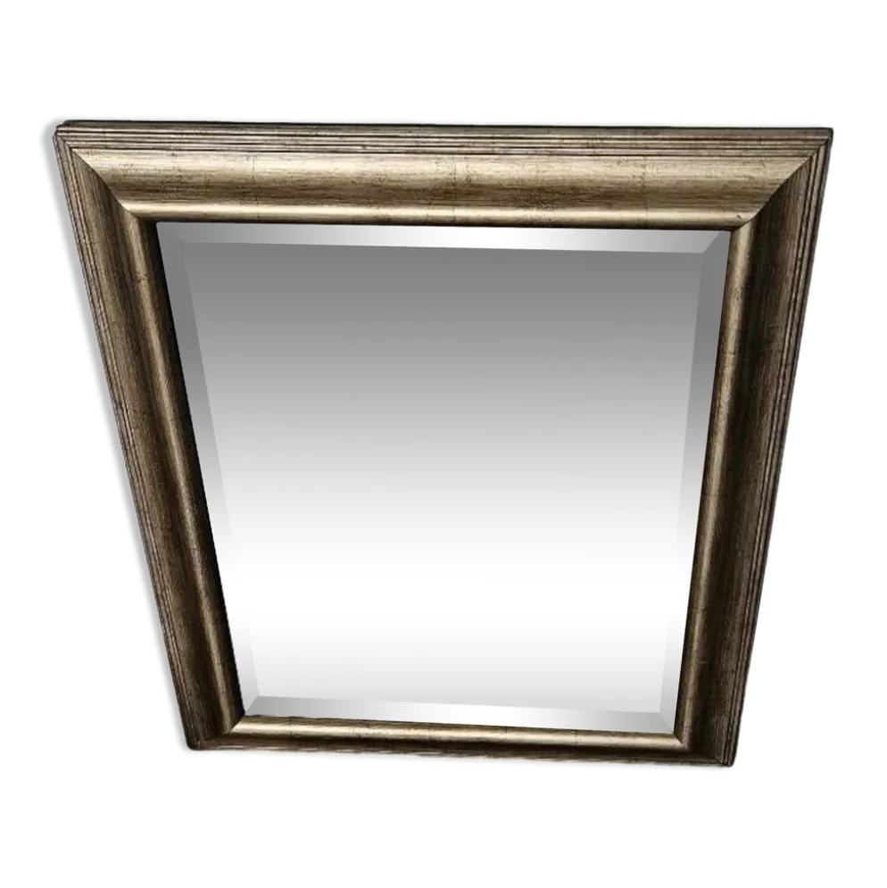 Miroir biseauté sous cadre doré