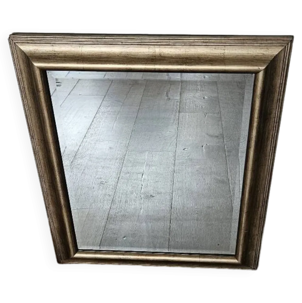 Miroir biseauté sous cadre doré