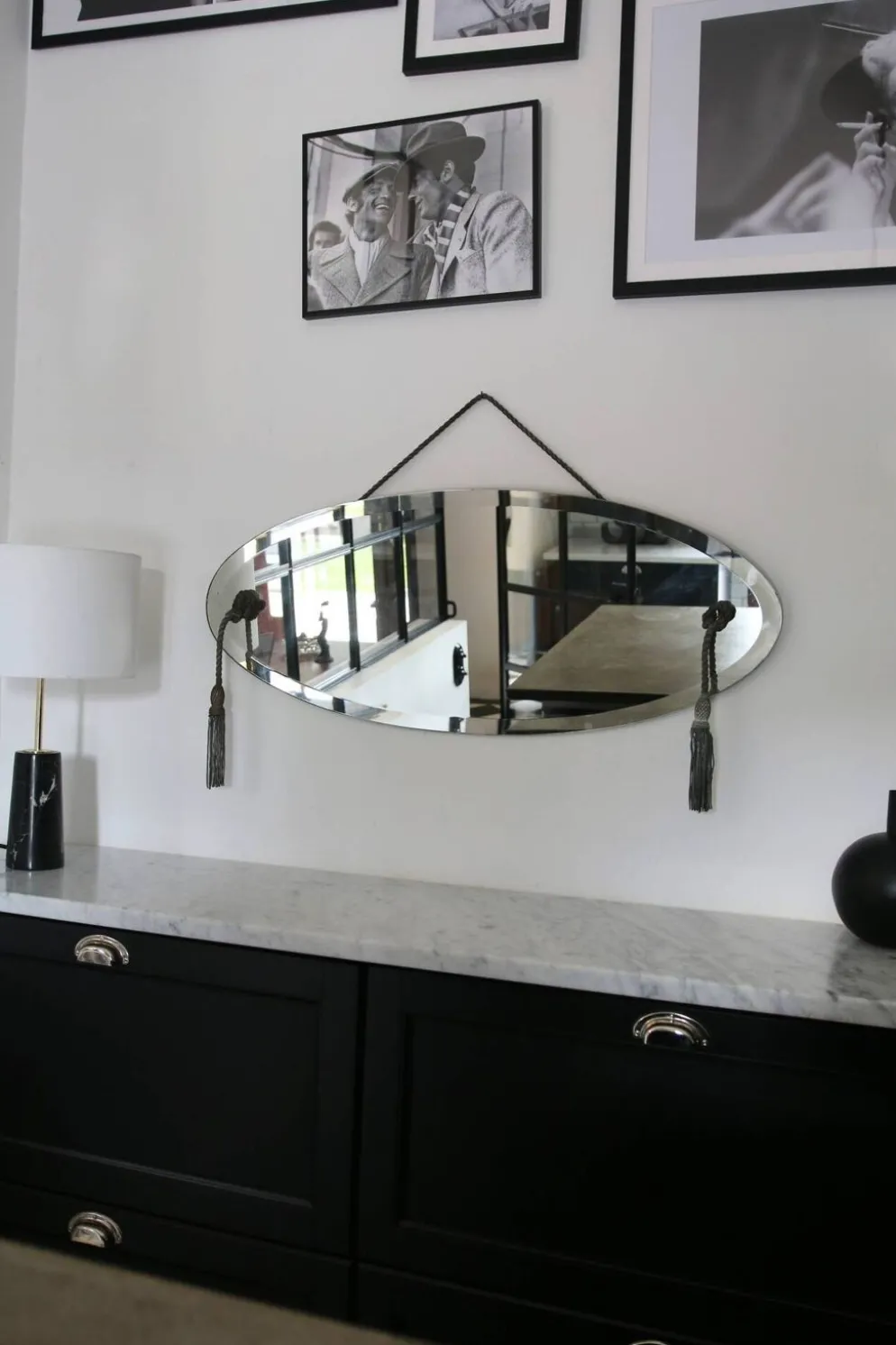 Miroir biseauté style Art Déco, années 1940-50