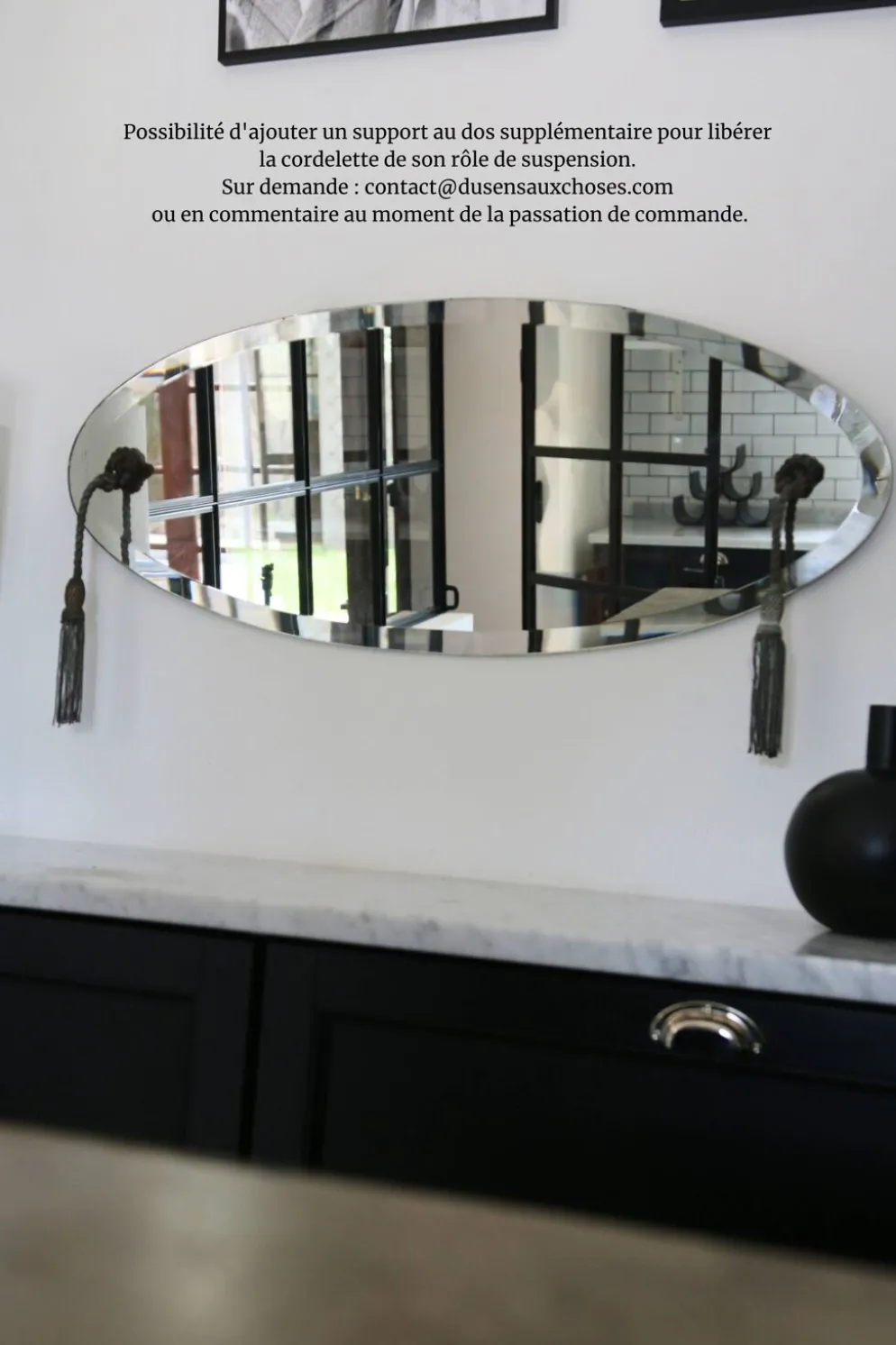 Miroir biseauté style Art Déco, années 1940-50