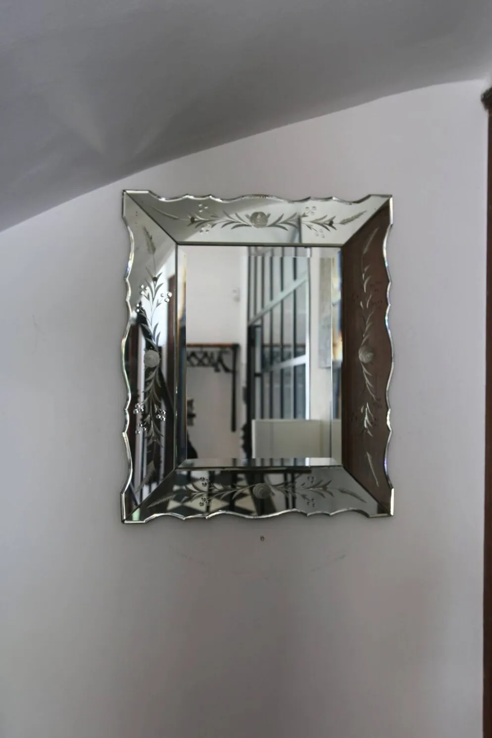 Miroir biseauté vénitien années 1950