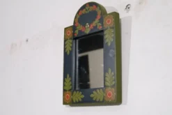 Miroir boheme en bois peint