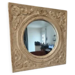 Miroir bois cérusé