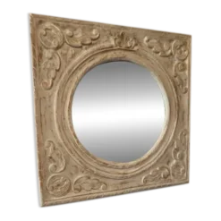 Miroir bois cérusé