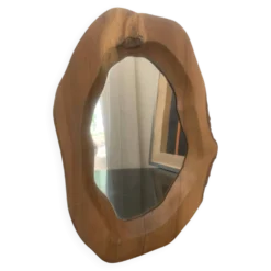 Miroir bois 1960 forme libre