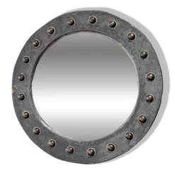 Miroir brutaliste métal repoussé