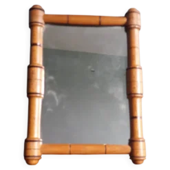 Miroir cadre bois tourné 19,5 x 14