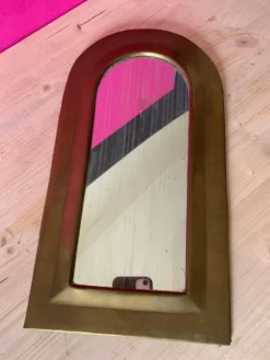 Miroir cadre laiton