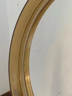 Miroir circulaire en plastique, brun fumé, années 70