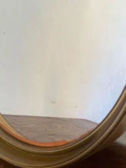 Miroir circulaire en plastique, brun fumé, années 70