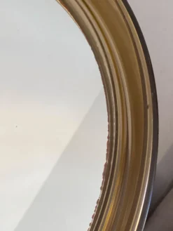 Miroir circulaire en plastique, brun fumé, années 70