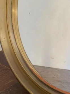 Miroir circulaire en plastique, brun fumé, années 70