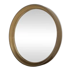 Miroir circulaire en plastique, brun fumé, années 70
